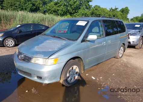 2004 Honda Odyssey Ex from USA, damaged, VIN 5FNRL18814B118998